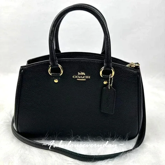 Coach Savannah Small Carryall Bag In Leather/Gold/Black CAL54 NWT - Picture 1 of 8